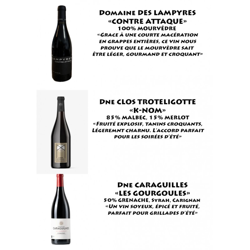 COLIS DECOUVERTE - VINS ROUGES D'ÉTÉ